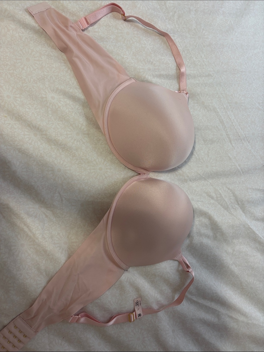 Victoria's Secret Angel Pink Seamless Bombshell add-2-cups Smooth Push-up Bra